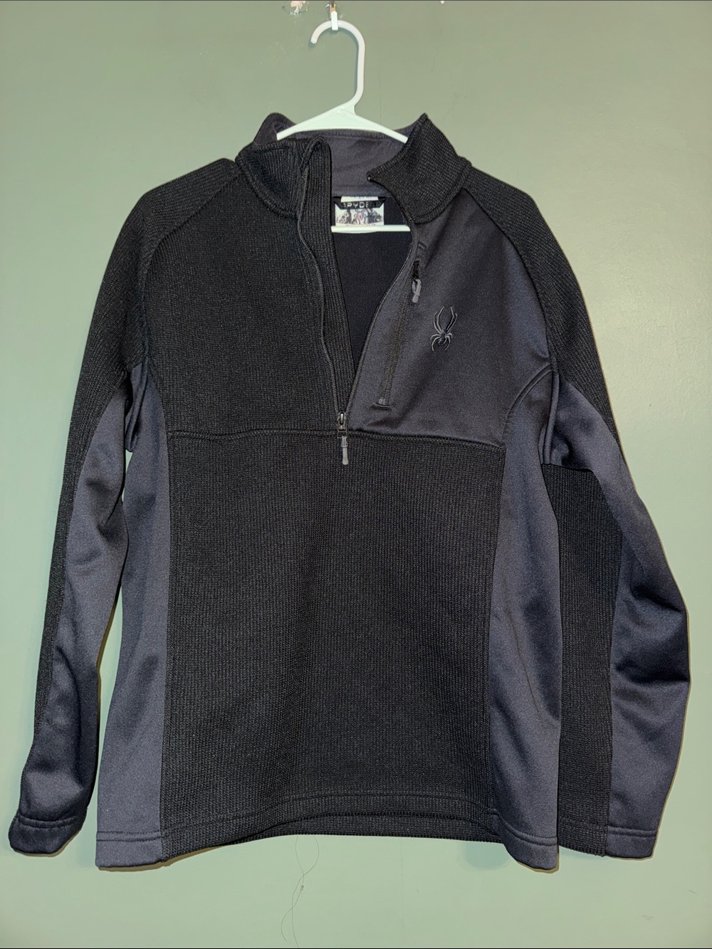 Spyder Men's Bandit 1/4 zip‎ Pullover Sweater Skiing Snowboarding Medium